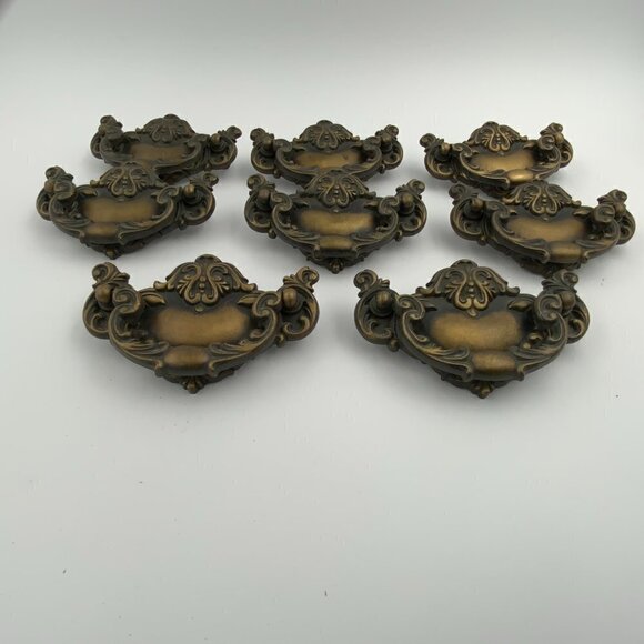 Set of 8 Vintage Cont B 1998 Drop Bail Drawer Pull Handles B-1763-0 Org Screws - Picture 8 of 9